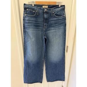 Madewell Super Wide Leg Jeans Womens Size 31 Baggy Desota Medium Wash Boho NWT